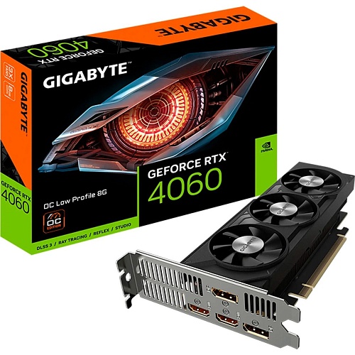 Видеокарта Gigabyte GeForce RTX 4060 OC Low Profile 8G (GV-N4060OC-8GL) UA