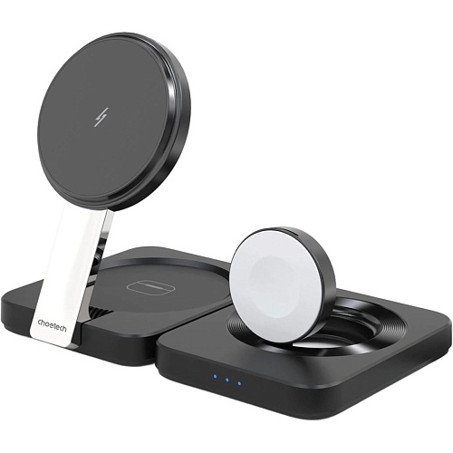 Бездротовий зарядний пристрій Choetech T636-F Qi2 3in1 Foldable Magsafe Wireless Charger Black - придбати в Дніпрі, Україні: ціна, характеристики | інтернет-магазин TOUCH