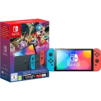 Портативна ігрова консоль Nintendo Switch OLED with Neon Blue and Neon Red Joy-Con + Mario Kart 8 Deluxe - придбати в Дніпрі, Україні: ціна, характеристики | інтернет-магазин TOUCH Портативна ігрова консоль Nintendo Switch OLED with Neon Blue and Neon Red Joy-Con + Mario Kart 8 Deluxe - придбати в Дніпрі, Україні: ціна, характеристики | інтернет-магазин TOUCH