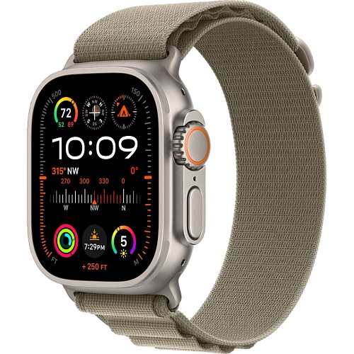 Смарт-часы Apple Watch Ultra 2 49mm Titanium Case with Olive Alpine Loop Large (MRF03)