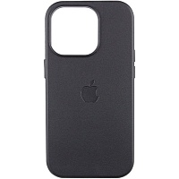 Чехол Leather Case with MagSafe для Apple iPhone 16 Pro Black AAA