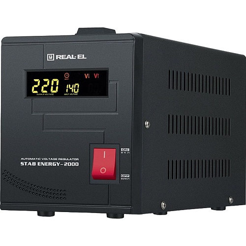 Стабілізатор напруги REAL-EL Stab Energy-2000 (EL122400013) - придбати в Дніпрі, Україні: ціна, характеристики | інтернет-магазин TOUCH
