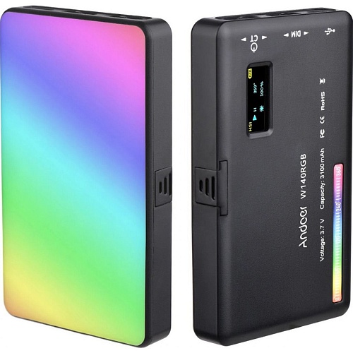 Накамерный свет Andoer W140 RGB LED CRI95 2500K-9000K