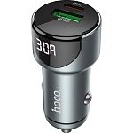 Автомобильное зарядное устройство Hoco Z42 Light Road PD20W + QC3.0 Gray