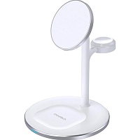 Беспроводное зарядное устройство Choetech T585-F 3in1 Magnetic Wireless Charging White 