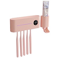 Держатель-стерилизатор для зубных щеток и пасты Xiaomi UVC Sterilization for Toothbrushes + Toothpaste Dispenser (Pink)