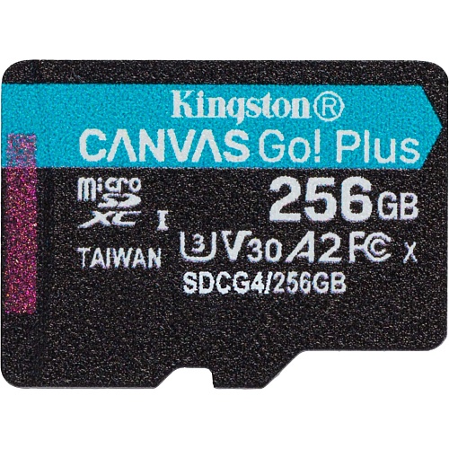 Карта пам'яті Kingston microSDXC Canvas Go! Plus 256GB Class 10 UHS-I U3 V30 A2 (SDCG4/256GBSP) - придбати в Дніпрі, Україні: ціна, характеристики | інтернет-магазин TOUCH