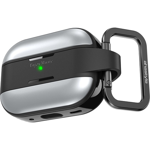 Чехол AhaStyle Rugged Aluminium Case для AirPods Pro 2 Silver