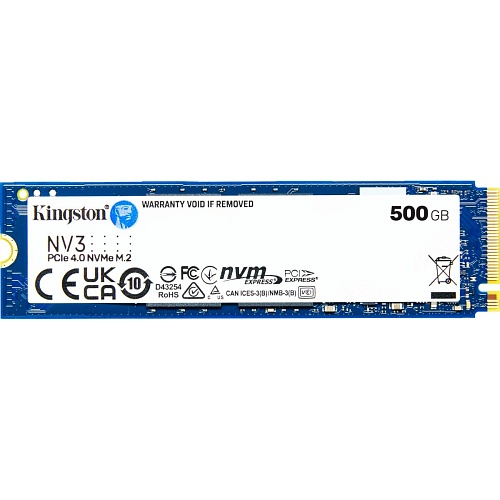 SSD накопитель Kingston NV3 500GB M.2 2280 PCIe Gen 4.0 x4 (SNV3S/500G)
