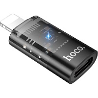 Переходник Hoco UA36A Lightning Male to USB-C Female OTG Black Переходник Hoco UA36A Lightning Male to USB-C Female OTG Black