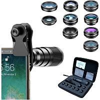Набор объективов для телефона Apexel 10 in 1 Phone Lens Kit (APL-22XDG9)