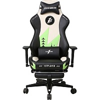 Геймерское кресло 1stPlayer Duke Black/White/Green