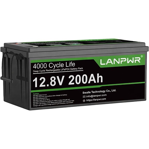 Аккумулятор LANPWR LiFePO4 12V (12.8V/200Ah/2560Wh) (LANPWR-12-200) Аккумулятор LANPWR LiFePO4 12V (12.8V/200Ah/2560Wh) (LANPWR-12-200)