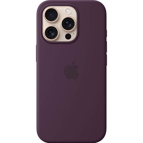 Чехол Silicone Case with MagSafe для Apple iPhone 16 Pro Plum AAA