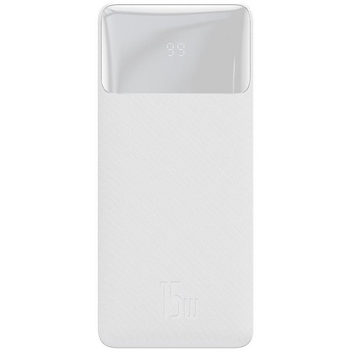 Внешний аккумулятор Baseus Bipow Digital Display 15W 20000mAh Type-C (PPDML-J02) White