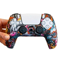 Чехол на геймпад Silicone Case для Sony DualSense Rose Dragon