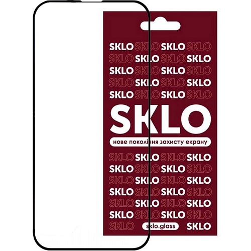 Защитное стекло SKLO 3D Full Glue Tempered Glass для Apple iPhone 15 Plus/16 Plus Black