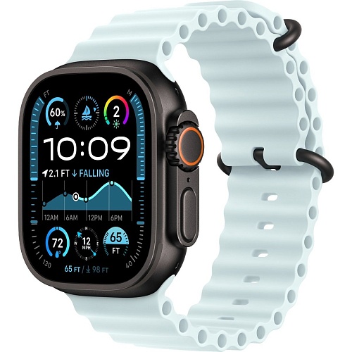 Смарт-годинник Apple Watch Ultra 2 49mm Black Titanium Case with Ice Blue Ocean Band (MYTC3+MYP83) - придбати в Дніпрі, Україні: ціна, характеристики | інтернет-магазин TOUCH