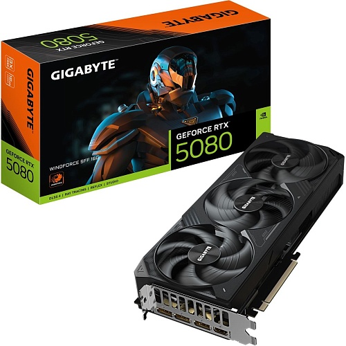 Видеокарта Gigabyte GeForce RTX 5080 WINDFORCE SFF 16GB (GV-N5080WF3-16GD) EU