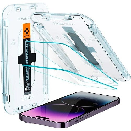 Захисне скло Spigen Glas.tR EZ Fit для Apple iPhone 14 Pro Max Crystal Clear (AGL05202) 2-Pack - придбати в Дніпрі, Україні: ціна, характеристики | інтернет-магазин TOUCH