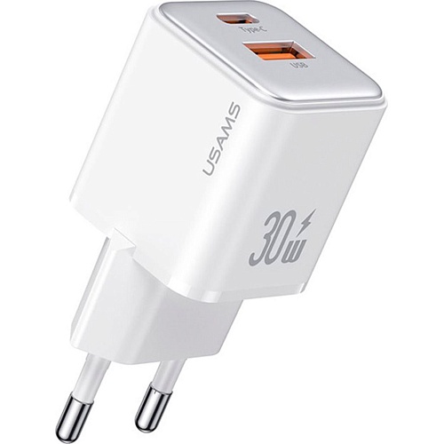 Мережевий зарядний пристрій Usams US-CC189 30W White (CC189TC02) - придбати в Дніпрі, Україні: ціна, характеристики | інтернет-магазин TOUCH