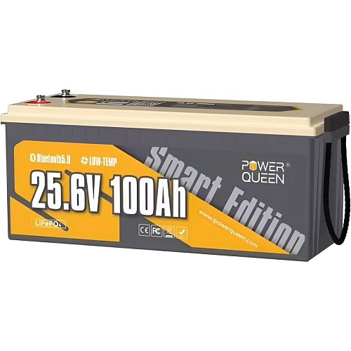 Акумулятор Power Queen LiFePO4 Smart BT 24V (25.6V/100Ah/2560Wh) (BMS 100A/100A) - придбати в Дніпрі, Україні: ціна, характеристики | інтернет-магазин TOUCH