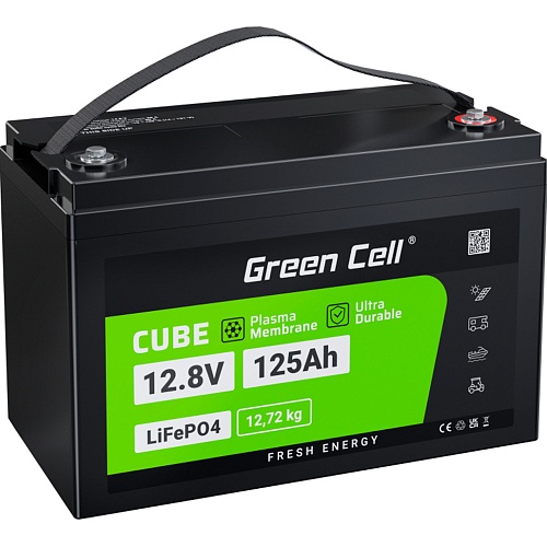 Акумулятор Green Cell LiFePO4 12V (12.8V/125Ah/1600Wh) (CAV13) - придбати в Дніпрі, Україні: ціна, характеристики | інтернет-магазин TOUCH