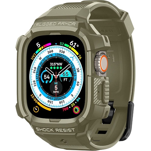 Ремешок Spigen Rugged Armor Pro для Apple Watch Ultra 49mm Vintage Khaki (ACS05915)
