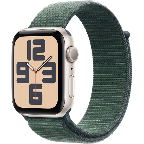 Смарт-часы Apple Watch SE 2 GPS 40mm Starlight Aluminium Case with Lake Green Sport Loop 2024 (MXEH3) 