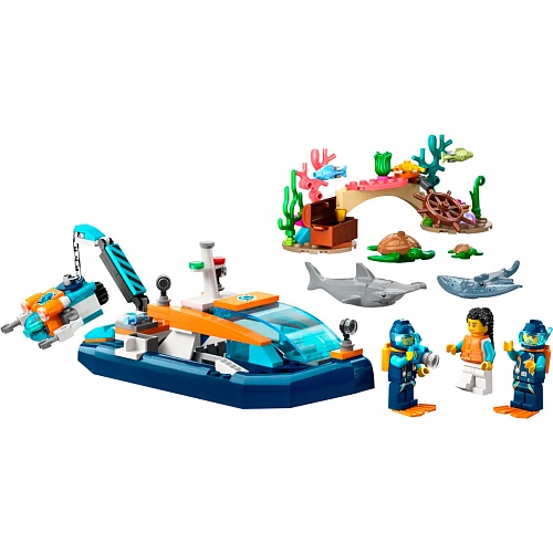 Конструктор LEGO City Дослідницький водолазний човен (60377) - придбати в Дніпрі, Україні: ціна, характеристики | інтернет-магазин TOUCH