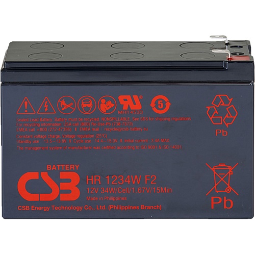 Аккумулятор CSB AGM 12V (12V/9Ah/108Wh) (HR1234W)