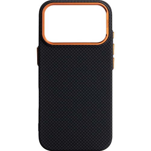Чохол ArmorStandart LikeCarbon2 SE MagCase для Apple iPhone 17 Pro Kevlar Black Orange (ARM89164) - придбати в Дніпрі, Україні: ціна, характеристики | інтернет-магазин TOUCH