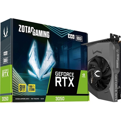Відеокарта Zotac Gaming GeForce RTX 3050 8G Eco Solo (ZT-A30500R-10L) - придбати в Дніпрі, Україні: ціна, характеристики | інтернет-магазин TOUCH