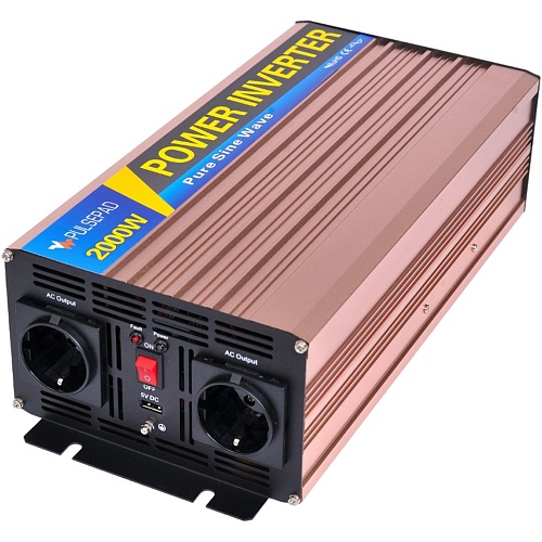 Автомобильный инвертор Pulsepad PSW-2000 12V 2000W Pure Sine Wave