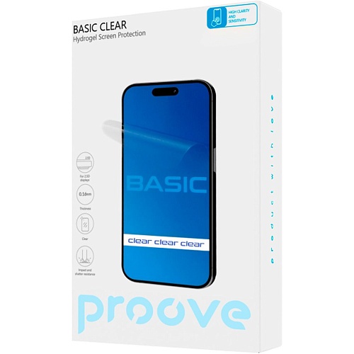 Гидрогелевая защитная пленка Proove Hydrogel Screen Protection BASIC Size S Clear (GGBA11600150)