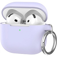 Чехол AhaStyle Colorful Silicone Case для AirPods 4 Lavender
