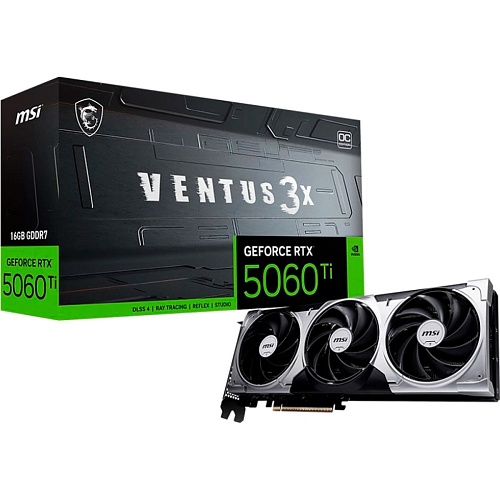 Видеокарта MSI GeForce RTX 5060 Ti 16GB VENTUS 3X OC (G506T-16V3C) EU