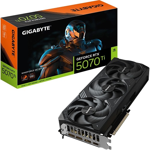 Видеокарта Gigabyte GeForce RTX 5070 Ti Windforce SFF OC 16G (GV-N507TWF3OC-16GD) EU