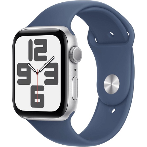 Смарт-часы Apple Watch SE 2 GPS 44mm Silver Aluminium Case with Denim Sport Band S/M 2024 (MXEQ3)