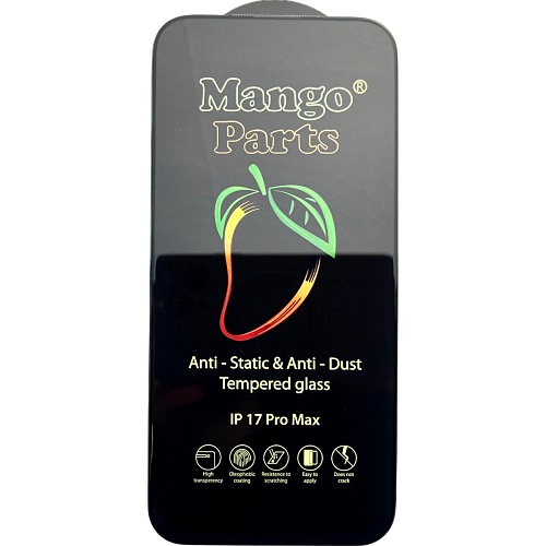 Защитное стекло Mango 9D Full Cover Tempered Glass для Apple iPhone 17 Pro Max Black