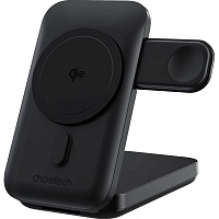 Бездротовий зарядний пристрій Choetech Qi2 3in1 Magnetic Charger Holder 10000mAh 15W Black (B750-CCBK) - придбати в Дніпрі, Україні: ціна, характеристики | інтернет-магазин TOUCH