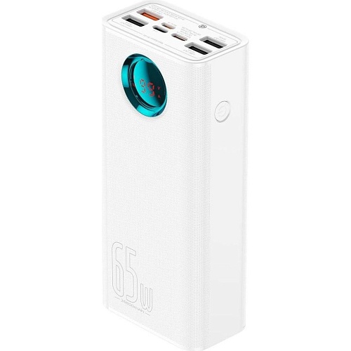 Зовнішній акумулятор Baseus Amblight Digital Display Quick Charge 65W 26800mAh White (P10022402223-00) - придбати в Дніпрі, Україні: ціна, характеристики | інтернет-магазин TOUCH