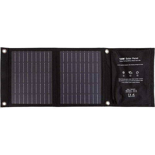 Портативна сонячна панель PowerPlant 14W 5V 2xUSB-A (PB930555) - придбати в Дніпрі, Україні: ціна, характеристики | інтернет-магазин TOUCH