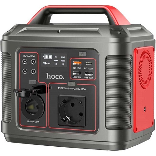 Зарядная станция Hoco DB28 Iron Gray/Red
