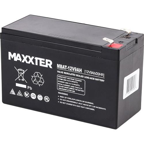 Аккумулятор Maxxter AGM 12V (12V/9Ah/108Wh) (MBAT-12V9AH)
