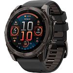Смарт-часы Garmin Fenix 8 AMOLED Sapphire 51mm Carbon Gray DLC Titanium with Black/Pebble Gray Silicone Band (010-02905-20/21/63)