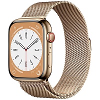 Смарт-часы Apple Watch Series 8 GPS + Cellular 45mm Gold Stainless Steel with Gold Milanese Loop (MNKP3/MNKQ3) Смарт-часы Apple Watch Series 8 GPS + Cellular 45mm Gold Stainless Steel with Gold Milanese Loop (MNKP3/MNKQ3)