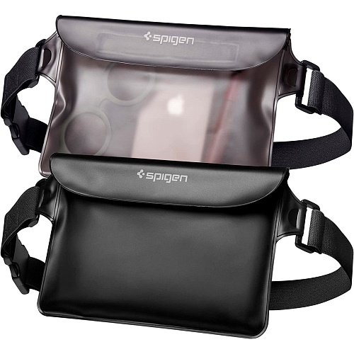 Водонепроницаемая поясная сумка Spigen A620 Universal Waterproof Waist Bag (2 шт) Black (AMP04531)