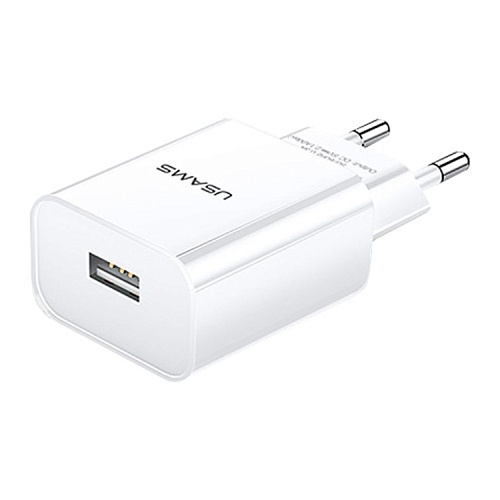 Сетевое зарядное устройство USAMS T18 Travel Charger 2.1A White (US-CC075)