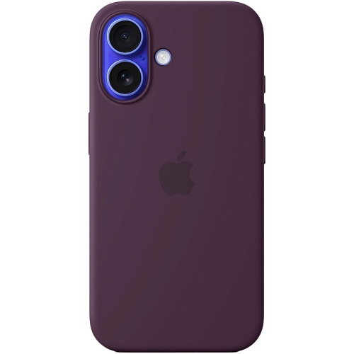 Чехол Silicone Case with MagSafe для Apple iPhone 16 Plum AAA